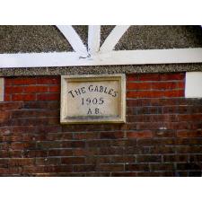 The sign at ‘The Gables’. Photograph by Paul Capewell.