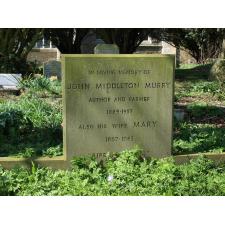 Grave of John Middleton Murry, Thelnetham, Suffolk. Photo courtesy of Stephen Dowle