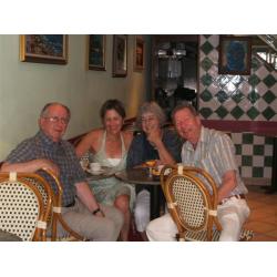 Menton - 2009 Vincent, Jan, Simone & Dieter in a cafe
